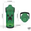 imageZak Designs Beacon Insulated Bottle Minecraft  14 oz  Durable Stainless Steel  DoubleWall Vacuum Insulation Silicone Spout ampamp PushButton LeakProof Lid  Dishwasher SafeMinecraft Creeper