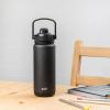imageZak Designs Beacon Insulated Bottle Minecraft  14 oz  Durable Stainless Steel  DoubleWall Vacuum Insulation Silicone Spout ampamp PushButton LeakProof Lid  Dishwasher SafeEbony Powder Coat