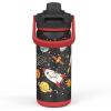 imageZak Designs Beacon Insulated Bottle Minecraft  14 oz  Durable Stainless Steel  DoubleWall Vacuum Insulation Silicone Spout ampamp PushButton LeakProof Lid  Dishwasher SafeSpaceships