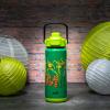 imageZak Designs Beacon Insulated Bottle Minecraft  14 oz  Durable Stainless Steel  DoubleWall Vacuum Insulation Silicone Spout ampamp PushButton LeakProof Lid  Dishwasher SafeTeenage Mutant Ninja Turtles Retro