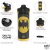 imageZak Designs Beacon Insulated Bottle Minecraft  14 oz  Durable Stainless Steel  DoubleWall Vacuum Insulation Silicone Spout ampamp PushButton LeakProof Lid  Dishwasher SafeBatman Core