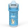 imageZak Designs Beacon Insulated Bottle Minecraft  14 oz  Durable Stainless Steel  DoubleWall Vacuum Insulation Silicone Spout ampamp PushButton LeakProof Lid  Dishwasher SafeBluey