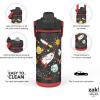 imageZak Designs Beacon Insulated Bottle Minecraft  14 oz  Durable Stainless Steel  DoubleWall Vacuum Insulation Silicone Spout ampamp PushButton LeakProof Lid  Dishwasher SafeSpaceships