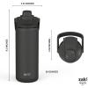 imageZak Designs Beacon Insulated Bottle Minecraft  14 oz  Durable Stainless Steel  DoubleWall Vacuum Insulation Silicone Spout ampamp PushButton LeakProof Lid  Dishwasher SafeEbony Powder Coat