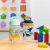 imageZak Designs Minecraft Kids Water Bottle with Straw and Built in Carrying Loop Set Made of Plastic LeakProof Water Bottle Designs CreeperPig 16 oz 2pc SetZaksaurus and Safari