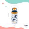 imageZak Designs Minecraft Kids Water Bottle with Straw and Built in Carrying Loop Set Made of Plastic LeakProof Water Bottle Designs CreeperPig 16 oz 2pc SetZaksaurus and Safari