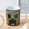 imageZak Designs Minecraft Mug Unique Ceramic Coffee Cup Set Can Coffee Mugs with Comfortable Handle for Gamer Gifts Dishwasher and Microwave Safe 115 oz 4Piece SetMinecraft