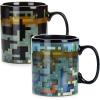 imagePaladone Minecraft XL Heat Change Travel Coffee or Tea Mug  Large Coffee Cup 550ml Featuring Mine Scene From the Game