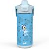 imageZak Designs Beacon Insulated Bottle Minecraft  14 oz  Durable Stainless Steel  DoubleWall Vacuum Insulation Silicone Spout ampamp PushButton LeakProof Lid  Dishwasher SafeBluey