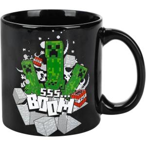 imageMinecraft Creeper Boom 16 Oz Black Ceramic Mug