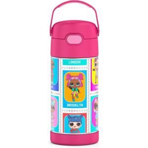 imageTHERMOS FUNTAINER Water Bottle with Straw  12 Ounce  Kids Stainless Steel Vacuum Insulated Water Bottle with Lid MinecraftLOL Surprise
