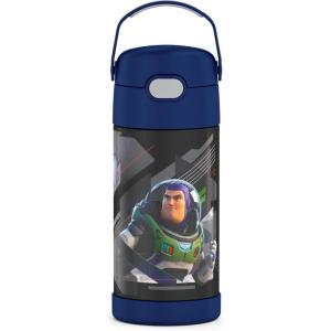 imageTHERMOS FUNTAINER Water Bottle with Straw  12 Ounce  Kids Stainless Steel Vacuum Insulated Water Bottle with Lid MinecraftLightyear