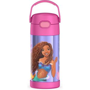 imageTHERMOS FUNTAINER Water Bottle with Straw  12 Ounce  Kids Stainless Steel Vacuum Insulated Water Bottle with Lid MinecraftLittle Mermaid