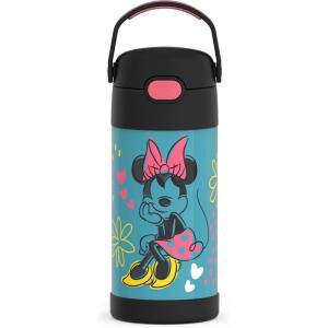 imageTHERMOS FUNTAINER Water Bottle with Straw  12 Ounce  Kids Stainless Steel Vacuum Insulated Water Bottle with Lid MinecraftMinnie Mouse