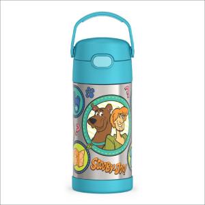 imageTHERMOS FUNTAINER Water Bottle with Straw  12 Ounce  Kids Stainless Steel Vacuum Insulated Water Bottle with Lid MinecraftScoobyDoo