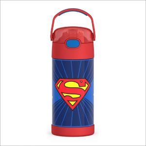 imageTHERMOS FUNTAINER Water Bottle with Straw  12 Ounce  Kids Stainless Steel Vacuum Insulated Water Bottle with Lid MinecraftSuperman