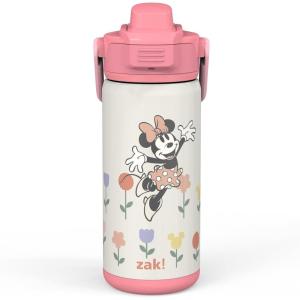 imageZak Designs Beacon Insulated Bottle Minecraft  14 oz  Durable Stainless Steel  DoubleWall Vacuum Insulation Silicone Spout ampamp PushButton LeakProof Lid  Dishwasher SafeMinnie Mouse