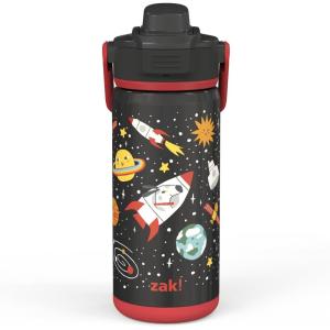 imageZak Designs Beacon Insulated Bottle Minecraft  14 oz  Durable Stainless Steel  DoubleWall Vacuum Insulation Silicone Spout ampamp PushButton LeakProof Lid  Dishwasher SafeSpaceships