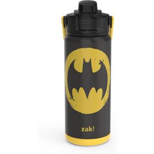 imageZak Designs Beacon Insulated Bottle Minecraft  14 oz  Durable Stainless Steel  DoubleWall Vacuum Insulation Silicone Spout ampamp PushButton LeakProof Lid  Dishwasher SafeBatman Core
