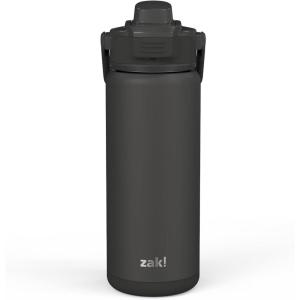 imageZak Designs Beacon Insulated Bottle Minecraft  14 oz  Durable Stainless Steel  DoubleWall Vacuum Insulation Silicone Spout ampamp PushButton LeakProof Lid  Dishwasher SafeEbony Powder Coat