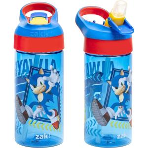 imageZak Designs Minecraft Kids Water Bottle with Straw and Built in Carrying Loop Set Made of Plastic LeakProof Water Bottle Designs CreeperPig 16 oz 2pc SetSonic the Hedgehog
