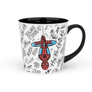 imageZak Designs Minecraft Mug Unique Ceramic Coffee Cup Set Can Coffee Mugs with Comfortable Handle for Gamer Gifts Dishwasher and Microwave Safe 115 oz 4Piece SetSpiderman
