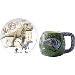 imageZak Designs Minecraft Mug Unique Ceramic Coffee Cup Set Can Coffee Mugs with Comfortable Handle for Gamer Gifts Dishwasher and Microwave Safe 115 oz 4Piece SetJurassic World Dominion Sculpted Mug