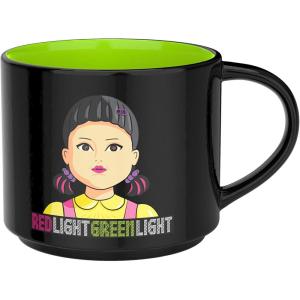 imageZak Designs Minecraft Mug Unique Ceramic Coffee Cup Set Can Coffee Mugs with Comfortable Handle for Gamer Gifts Dishwasher and Microwave Safe 115 oz 4Piece SetSquid Game Red Light Green Light