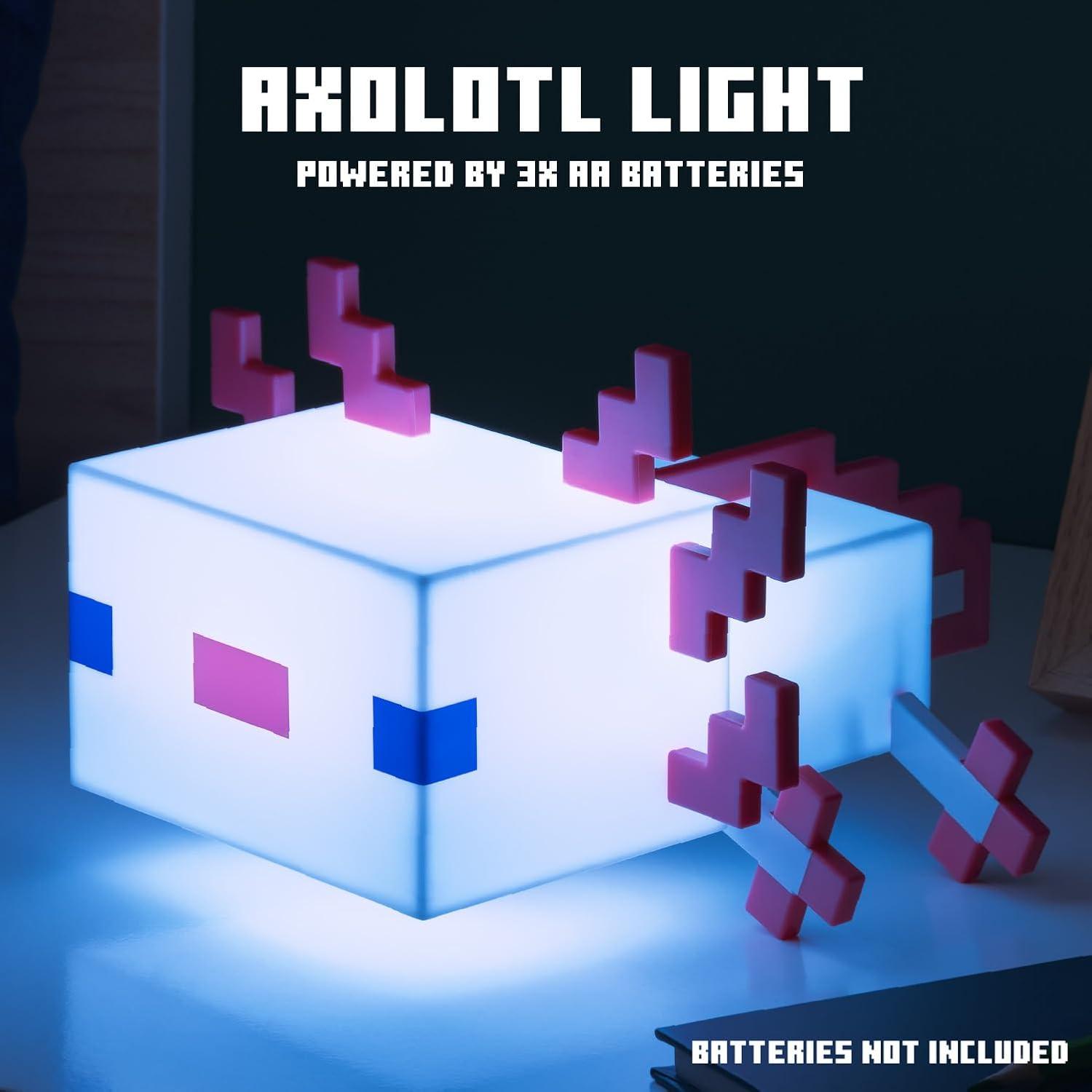 imagePaladone Minecraft Axolotl Light Five Color Modes Minecraft Lamp to Decorate Your Gaming Desk or Night StandCartoon