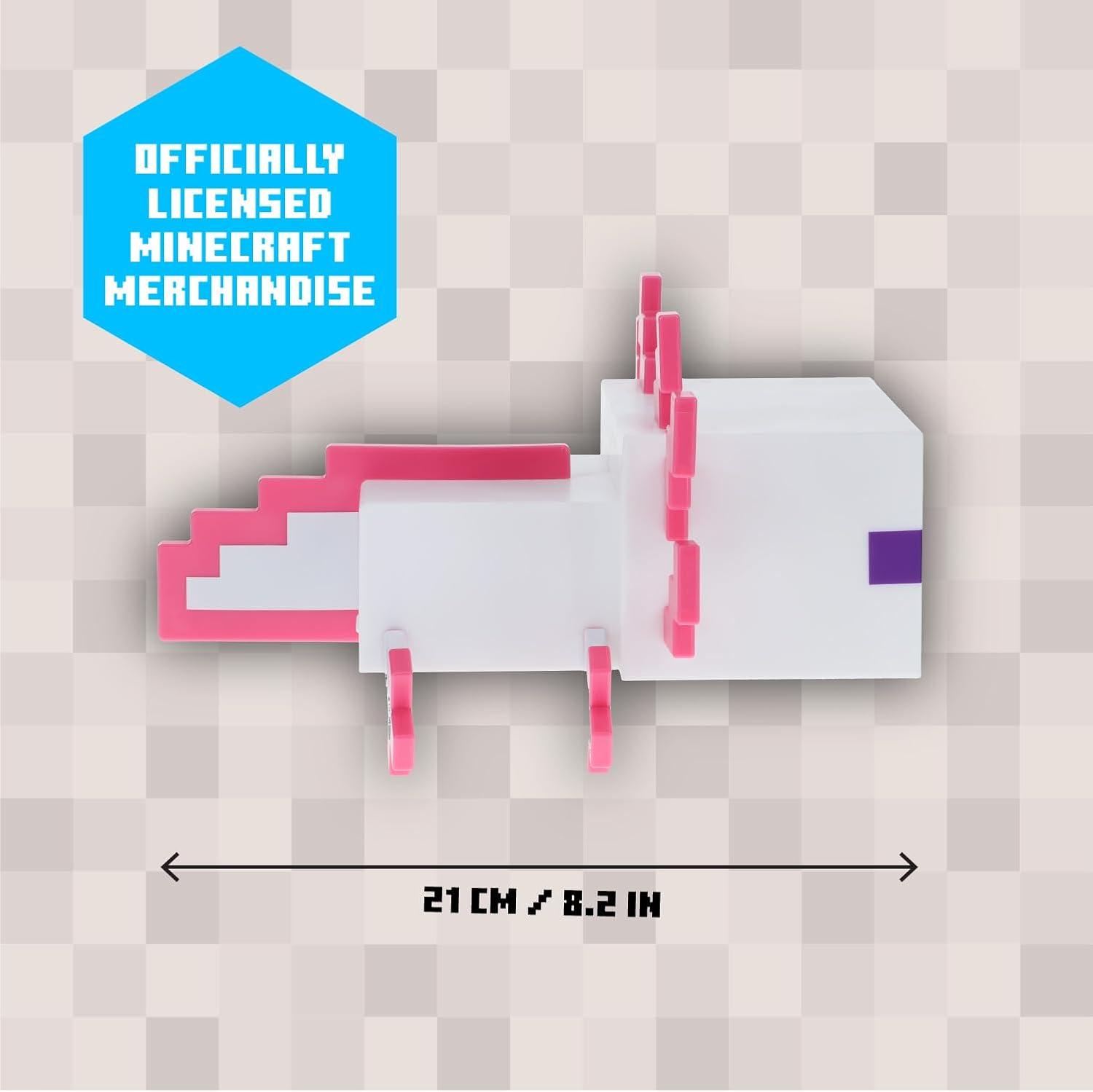 imagePaladone Minecraft Axolotl Light Five Color Modes Minecraft Lamp to Decorate Your Gaming Desk or Night StandCartoon