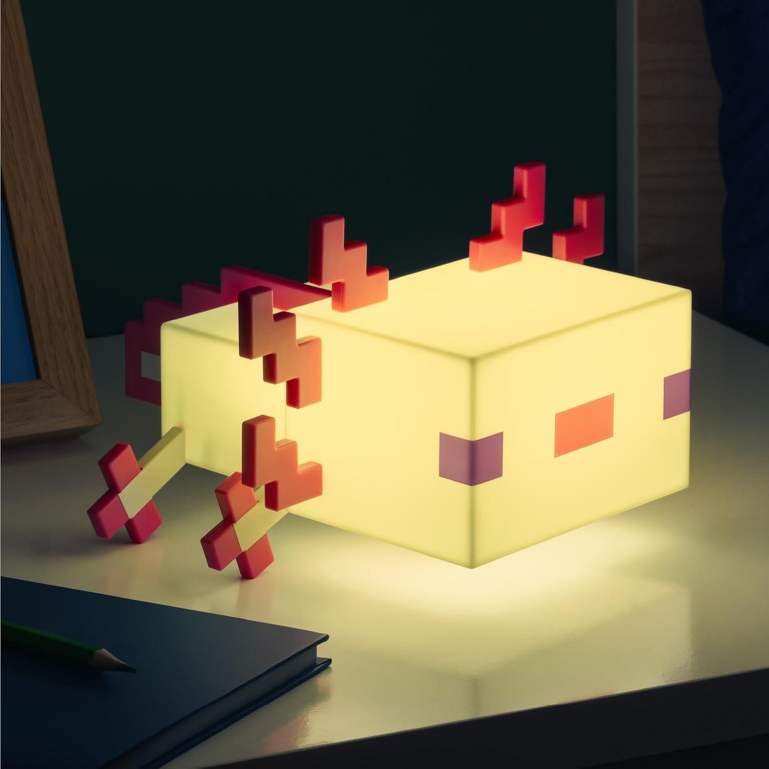 imagePaladone Minecraft Axolotl Light Five Color Modes Minecraft Lamp to Decorate Your Gaming Desk or Night StandCartoon