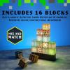 imageMinecraft Block Building Light 16 Rearrangeable Light Blocks and Bedrock Base Minecraft Bedroom Accessories Lamp Night Light