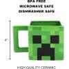 imageMinecraft Creeper Green 16 Oz Sculpted Square Ceramic Mug