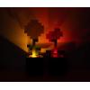 imageMinecraft Daisy and Poppy Flower Pot Mood Lights Set of 2  Nightstand Table Lamp with LED Light for Bedroom Desk Living Room  Home Decor Room Essentials  Video Game Gifts And Collectibles