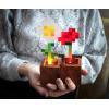 imageMinecraft Daisy and Poppy Flower Pot Mood Lights Set of 2  Nightstand Table Lamp with LED Light for Bedroom Desk Living Room  Home Decor Room Essentials  Video Game Gifts And Collectibles