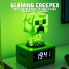 imagePaladone Minecraft Creeper Icon Alarm Clock  Creeper Glow Mode  Battery Powered  Kids Alarm Clock for BoysMinecraft