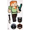 imagePaladone Minecraft Peel and Stick Wall Decals  Reusable Vinyl Sticker Clings  Minecraft Bedroom Wall Art Decor for Boys Room  4 Sheetsminecraft