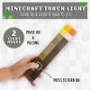 imagePaladone Minecraft Torch Lamp and Night Light Wall Mountable or Freestanding BatteryPowered Officially Licensed Minecraft Room Decor