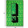 imageUkonic Minecraft Green Creeper Printed Area Rug  Indoor Floor Mat Accent Rugs for Living Room and Bedroom Home Decor for Kids Playroom  Video Game Gifts and Collectibles  60 x 39 Inches