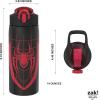 imageZak Designs Minecraft Water Bottle for Travel and At Home 19 oz Vacuum Insulated Stainless Steel with Locking Spout Cover BuiltIn Carrying Loop LeakProof Design CreeperMarvel SpiderMan