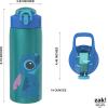 imageZak Designs Minecraft Water Bottle for Travel and At Home 19 oz Vacuum Insulated Stainless Steel with Locking Spout Cover BuiltIn Carrying Loop LeakProof Design CreeperLilo And Stitch