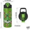 imageZak Designs Minecraft Water Bottle for Travel and At Home 19 oz Vacuum Insulated Stainless Steel with Locking Spout Cover BuiltIn Carrying Loop LeakProof Design CreeperMinecraft