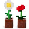 imageMinecraft Daisy and Poppy Flower Pot Mood Lights Set of 2  Nightstand Table Lamp with LED Light for Bedroom Desk Living Room  Home Decor Room Essentials  Video Game Gifts And Collectibles