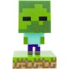 imagePaladone Minecraft Creeper Light 3D Lamp  Officially Licensed Night Light  12 cm Tall Battery Powered Gaming Room and Bedroom Decor for Minecraft GamersZombie