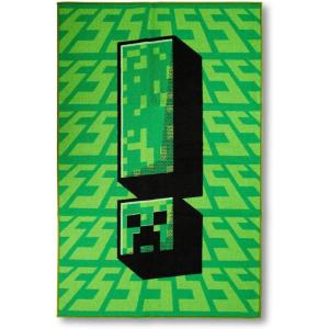 imageUkonic Minecraft Green Creeper Printed Area Rug  Indoor Floor Mat Accent Rugs for Living Room and Bedroom Home Decor for Kids Playroom  Video Game Gifts and Collectibles  60 x 39 Inches