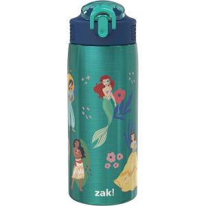 imageZak Designs Minecraft Water Bottle for Travel and At Home 19 oz Vacuum Insulated Stainless Steel with Locking Spout Cover BuiltIn Carrying Loop LeakProof Design CreeperDisney Princess