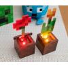 imageMinecraft Orange Tulip and Poppy Flower Pot Mood Lights Set of 2  Nightstand Table Lamp with LED Light for Bedroom Desk Living Room  Home Decor Room Essentials  Video Game Gifts And Collectibles