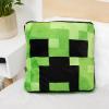 imagePaladone Minecraft Creeper 2in1 Cushion Blanket  Officially Licensed Microsoft Travel Blanket Foldable Soft Fluffy Throw Gamer Design for Living Room or Bedroom Dcor 120cm x 150cm