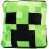 imagePaladone Minecraft Creeper 2in1 Cushion Blanket  Officially Licensed Microsoft Travel Blanket Foldable Soft Fluffy Throw Gamer Design for Living Room or Bedroom Dcor 120cm x 150cm