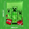 imagePaladone Minecraft Creeper 2in1 Cushion Blanket  Officially Licensed Microsoft Travel Blanket Foldable Soft Fluffy Throw Gamer Design for Living Room or Bedroom Dcor 120cm x 150cm